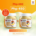 Natural Healing Turmeric Ginger Tea With Piperine 150g (Less Sugar)